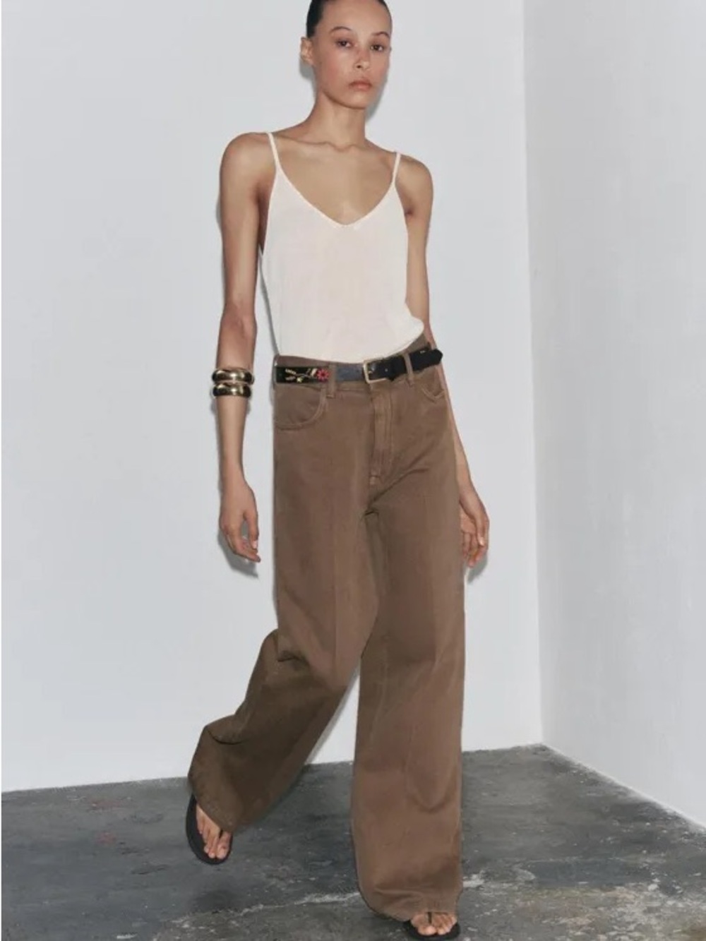 ZARA ZW COLLECTION High Waist Wide Leg Jeans